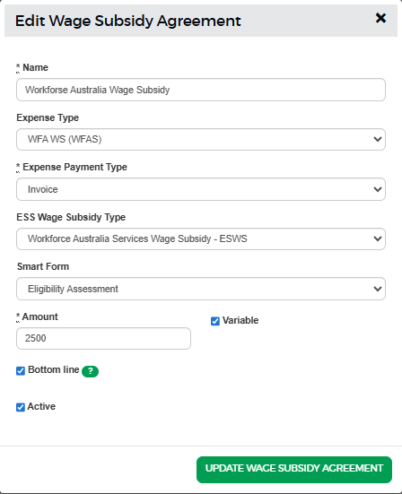 Wage Subsidies: Configuration of Expense Types, Agreements, Payment ...